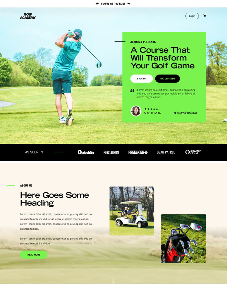 Subpod landing page